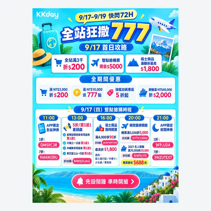 全站狂撒 777 月中快閃